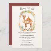 Schattigee Waterverf Camel Baby shower Kaart (Voorkant / Achterkant)