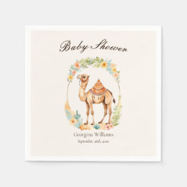 Schattigee Waterverf Camel Baby shower Servet