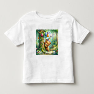 Schattigee Waterverf Cartoon Baby Beer welp Verjaa Kinder Shirts