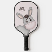 Schattigee Waterverf Cartoon Ezel, Baby Dier Pickleball Paddle (Voorkant)