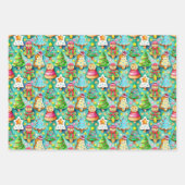 Schattigee Waterverf Cartoon Gingerbread Cookie Inpakpapier Vel (Voorkant 3)