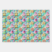 Schattigee Waterverf Cartoon Gingerbread Cookie Inpakpapier Vel (Voorkant)