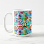 Schattigee Waterverf Cartoon Gingerbread Cookie Koffiemok (Links)