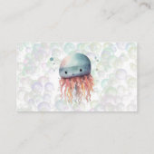 Schattigee Waterverf Cartoon Jellyfish Luier Raffl Visitekaartje (Achterkant)