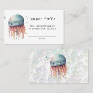 Schattigee Waterverf Cartoon Jellyfish Luier Raffl Visitekaartje