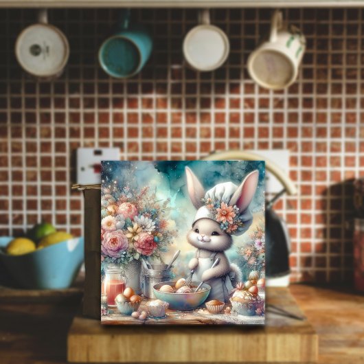 Schattigee Waterverf Chef Bunny Kleurplaten Paasei Feestdagenkaart