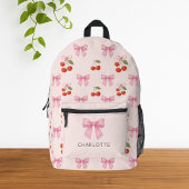 Schattigee Waterverf Cherry Bow Coquette Pattern Bedrukte Rugzak