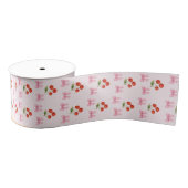 Schattigee Waterverf Cherry Bow Coquette Pattern Grosgrain Lint (Spoel)