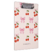 Schattigee Waterverf Cherry Bow Coquette Pattern Klembord (Rechts)