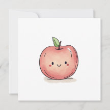 Schattigee Waterverf Chibi Apple