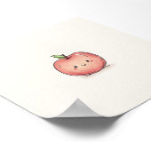 Schattigee Waterverf Chibi Apple Poster (Hoek)
