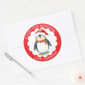 Schattigee Waterverf Christmas Penguin Gift Label (Envelop)