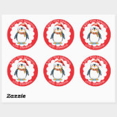 Schattigee Waterverf Christmas Penguin Gift Label (Vel)