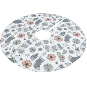 Schattigee Waterverf Christmas Stocking Doodles Kerstboom Rok