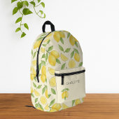 Schattigee Waterverf citroenpatroon Bedrukte Rugzak