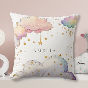 Schattigee Waterverf Cloud Star Baby Girl Shower Kussen