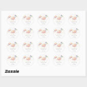 Schattigee Waterverf Cloud Star Baby Girl Shower Ronde Sticker (Vel)