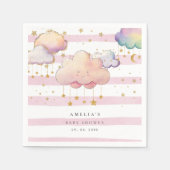 Schattigee Waterverf Cloud Star Baby Meisje Douche Servet (Voorkant)