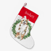 Schattigee Waterverf Corgi gepersonaliseerd Kleine Kerstsok (Voorkant (Hangend))