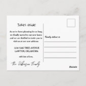 Schattigee Waterverf Cottage We hebben Verhuisd Aa Briefkaart (Achterkant)