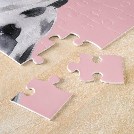 Schattigee Waterverf Dalmatische Hond/Bloemen Legpuzzel (Zijkant)