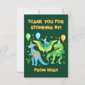 Schattigee Waterverf Dinosaurs T rex Bedankkaart (Voorkant)