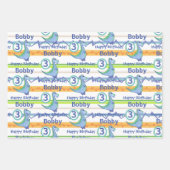 Schattigee Waterverf Dinosaurus Jongen's Kleine Ve Inpakpapier Vel (Voorkant 2)