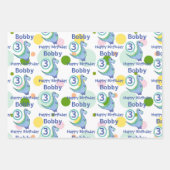 Schattigee Waterverf Dinosaurus Jongen's Kleine Ve Inpakpapier Vel (Voorkant)