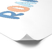 Schattigee Waterverf dinosaurus kwekerij Poster (Hoek)