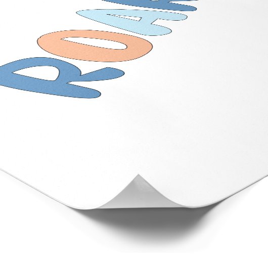 Schattigee Waterverf dinosaurus kwekerij Poster (Hoek)