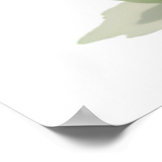 Schattigee Waterverf Dinosaurus Kwekerij Poster Ba (Hoek)