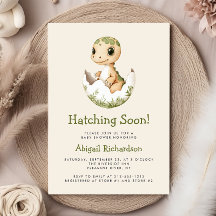 Schattigee Waterverf Dinosaurus Uitkomen Snel Baby