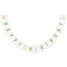 Schattigee Waterverf Dinosaurus Verjaardag bunting Vlaggetjes