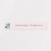 Schattigee Waterverf Dinosaurus Waterdichte Naam Labels (Design 1)