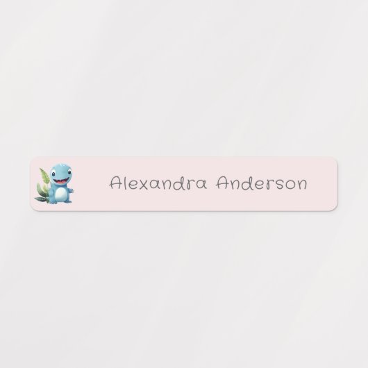 Schattigee Waterverf Dinosaurus Waterdichte Naam Labels (Design 1)