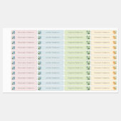 Schattigee Waterverf Dinosaurus Waterdichte Naam Labels (Vel)