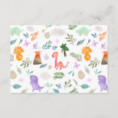 Schattigee waterverf dinosaurussen boeken voor bab informatiekaartje (Achterkant)