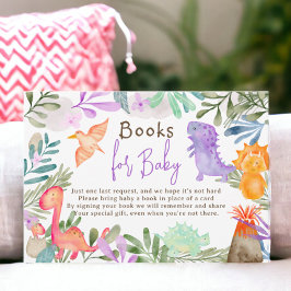 Schattigee waterverf dinosaurussen boeken voor bab informatiekaartje