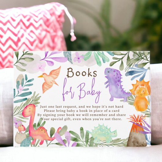 Schattigee waterverf dinosaurussen boeken voor bab informatiekaartje