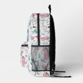 Schattigee Waterverf Dinosaurussen Pattern Design  Bedrukte Rugzak (Rechts)