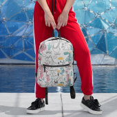 Schattigee Waterverf Dinosaurussen Pattern Design  Bedrukte Rugzak