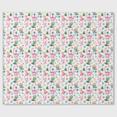 Schattigee Waterverf Dinosaurussen Prehistorische  Cadeaupapier (Vlak)