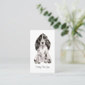Schattigee Waterverf Dog Face Pet Groomer Dog Spa Visitekaartje (Staand voorkant)