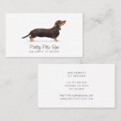 Schattigee Waterverf Dog Pet Groomer Dog Spa Visitekaartje (Voorkant / Achterkant)