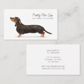 Schattigee Waterverf Dog Pet Groomer Dog Spa Visitekaartje (Voorkant / Achterkant)