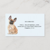 Schattigee Waterverf Dog Walker Adventures Pet Sit Visitekaartje (Achterkant)