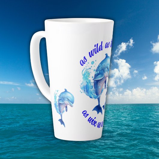 Schattigee Waterverf Dolfijnen Quote | Latte Mok