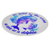 Schattigee Waterverf Dolfijnen Quote | Snijplank (Hoek)