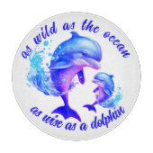 Schattigee Waterverf Dolfijnen Quote | Snijplank (Voorkant)