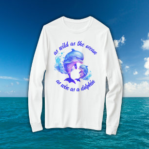 Schattigee Waterverf Dolfijnen Quote   T-shirt